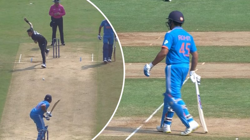 Rohit survives early scare with boundary