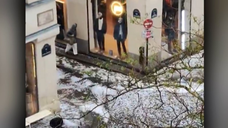 Massive hail storm hammers Paris