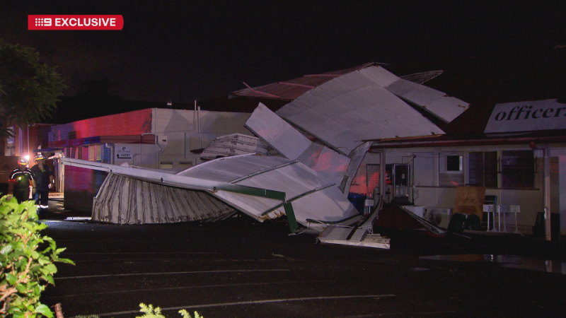 Roof blows off during storm in Queensland