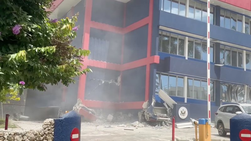 Video shows damage to embassies in Vanuatu after earthquake