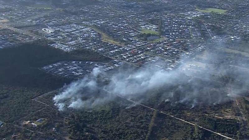 Fire burning near homes in southern Perth