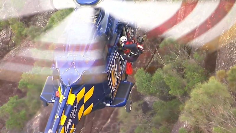 Hurt hiker rescued after spending 16 hours on Queensland cliff face