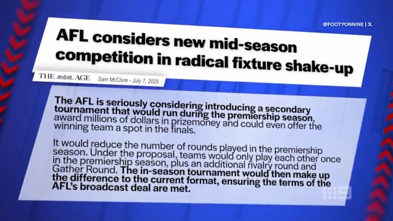 AFL considering shock new tournament
