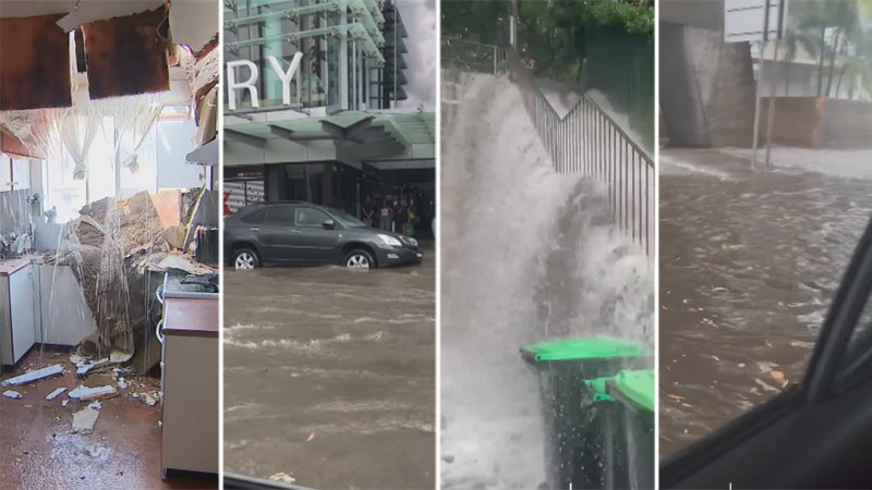 At least two flights diverted due to storms lashing Sydney