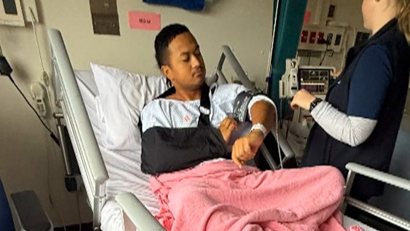 Tradie survives road rage axe attack