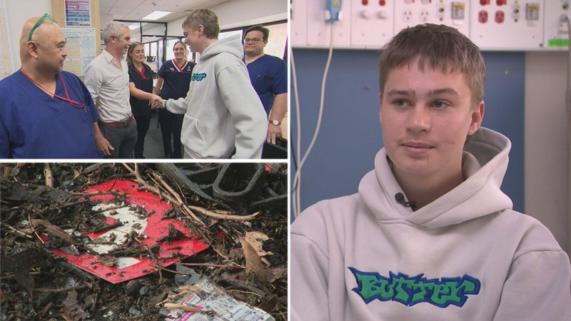 Tyler Rowe meets the surgeons that saved his life