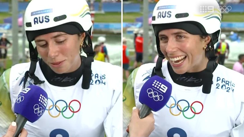Jess Fox's cheeky sledge for younger sister Noemie after race win