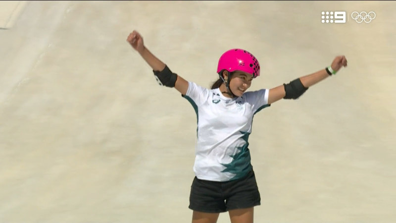 Aussie youngster puts on a show in skateboarding prelims