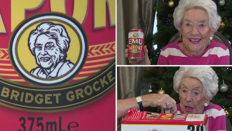 Super-centenarian gets a personalised block of her favourite beer