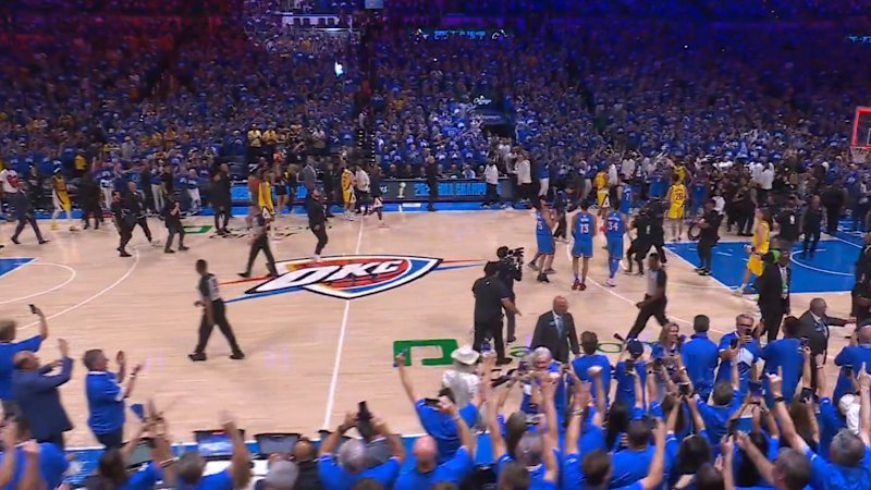 Wild scenes in Oklahoma as the Thunder win NBA championship