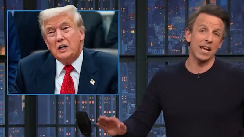 Seth Meyers says Trump is 'most unpopular president of all time'