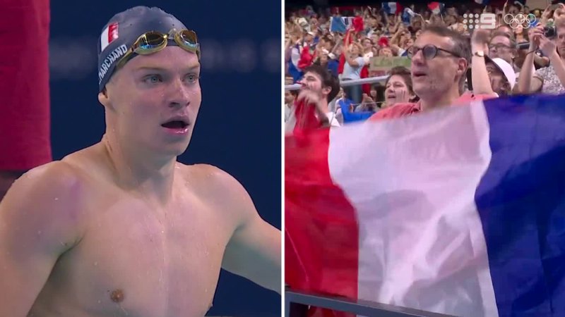 France loses its mind as local hero crushes swimming field