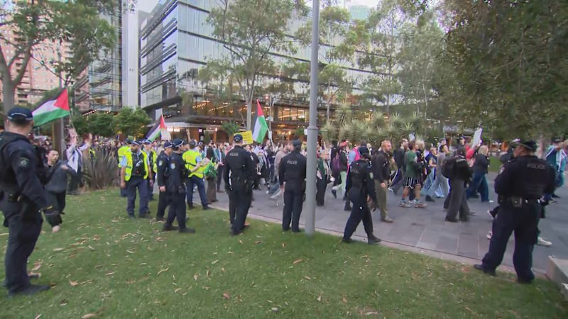 Protest at major defence expo in Sydney