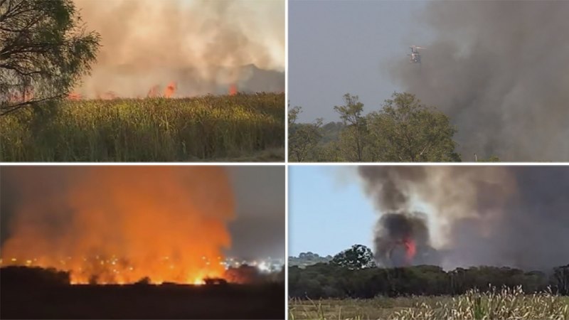 Bushfire comes close to homes in Perth