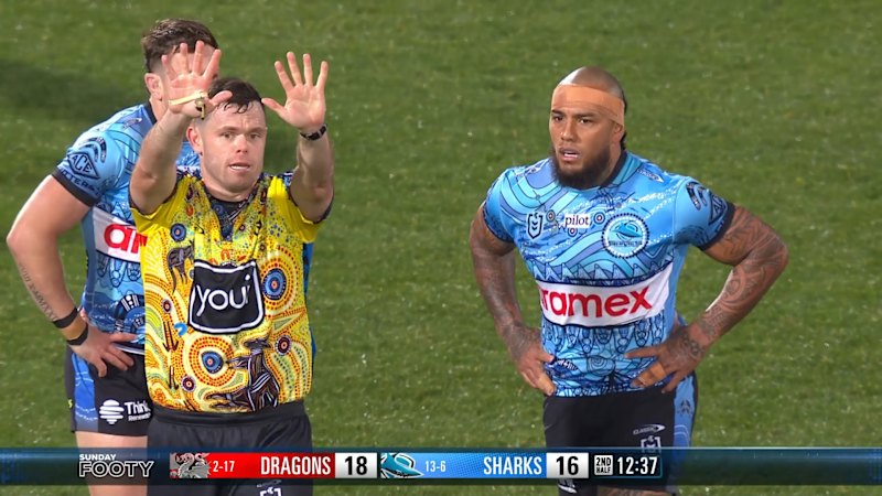 Fonua-Blake sent to sin bin after high shot as Sharks face Dragons