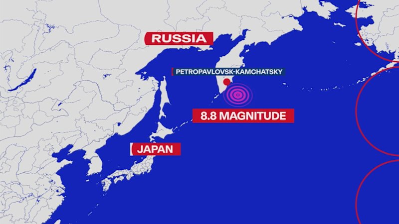 Tsunami warning after massive earthquake rocks Russian coast