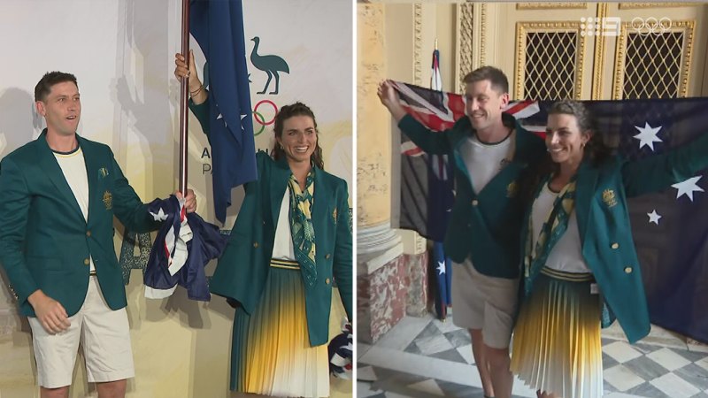 Jess Fox, Eddie Ockenden unveiled as Australia's flag bearers for Olympics