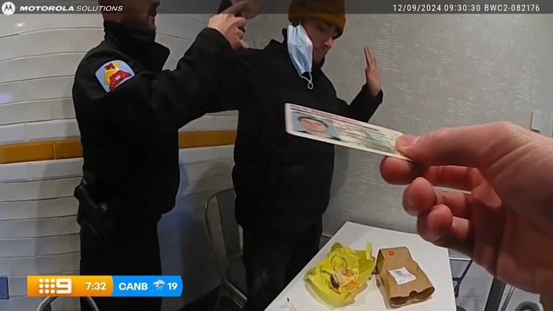 Bodycam footage shows moment Luigi Mangione is identified by police