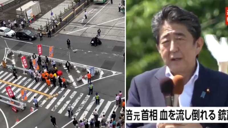Eski Japonya Başbakanı konuşması sırasında yere yığıldı