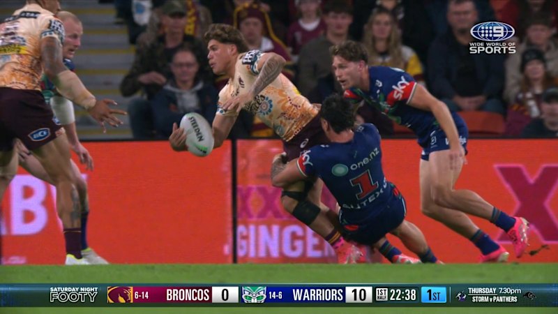 Hip drop tackle on Reece Walsh sends Charnze Nicoll-Klokstad to sin bin