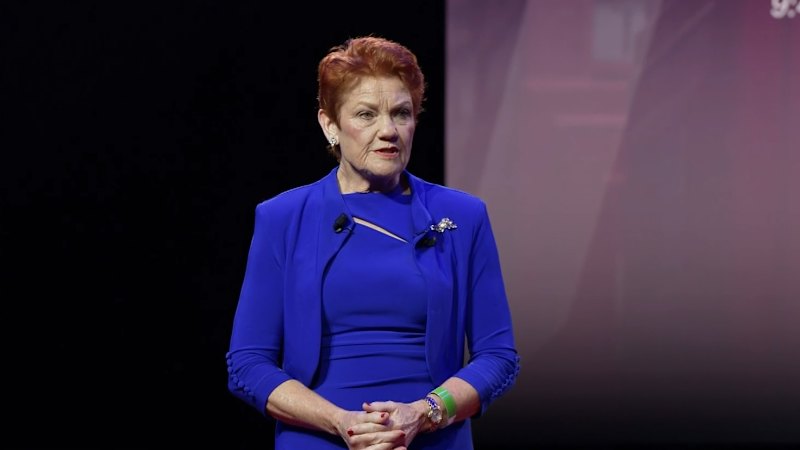 Hanson speaks at conservative conference in London