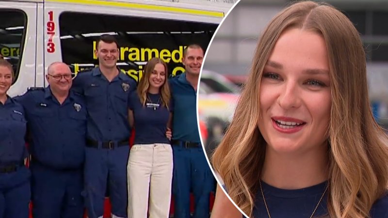 Motocross rider reunited with paramedics who saved her life