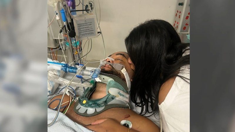 Devastated wife’s plea as husband fights for life