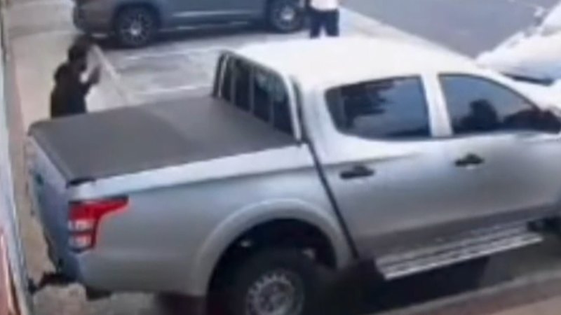 Thug hit by car during wild brawl