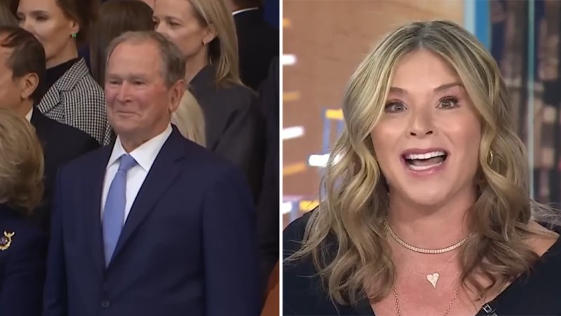 George W. Bush’ daughter reacts to her dad going viral at Trump inauguration