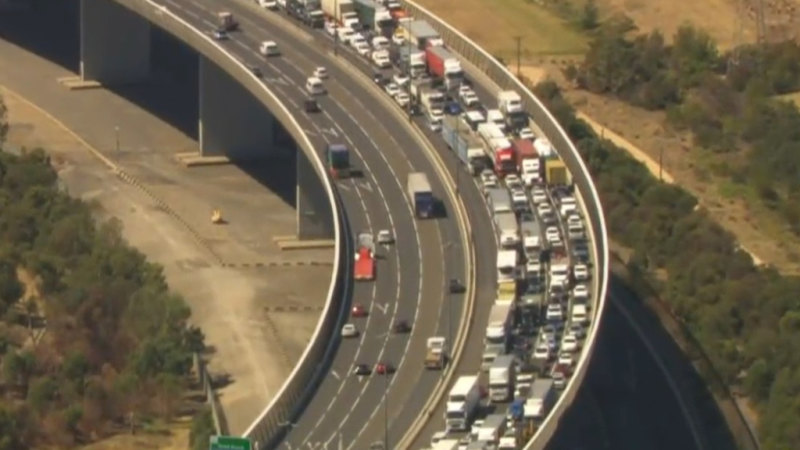 Motorbikes collide on Melbourne’s West Gate freeway