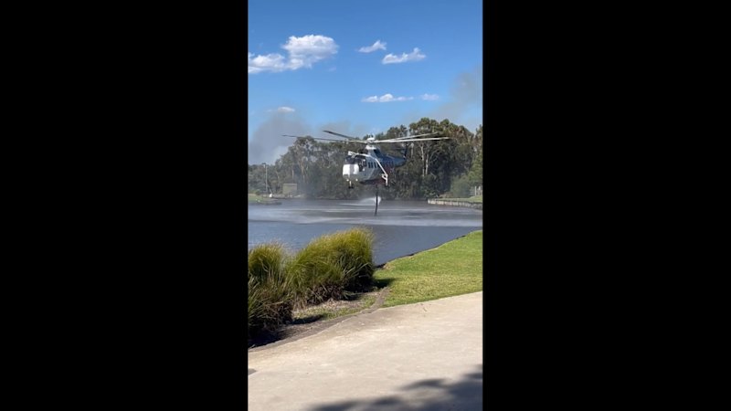 Bushfire burning in Shoalhaven, south of Sydney
