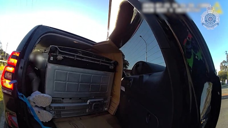 Man fined more than $1000 for lying next to fridge in moving car