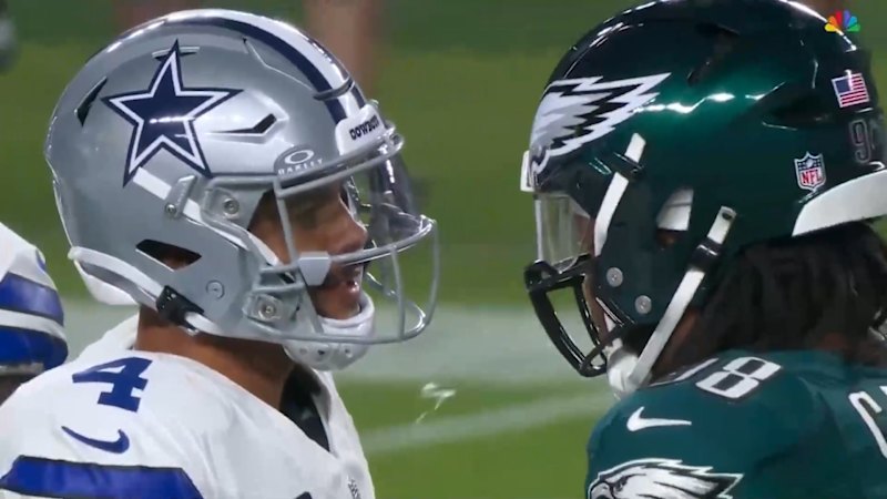 Eagles star ejected for spitting