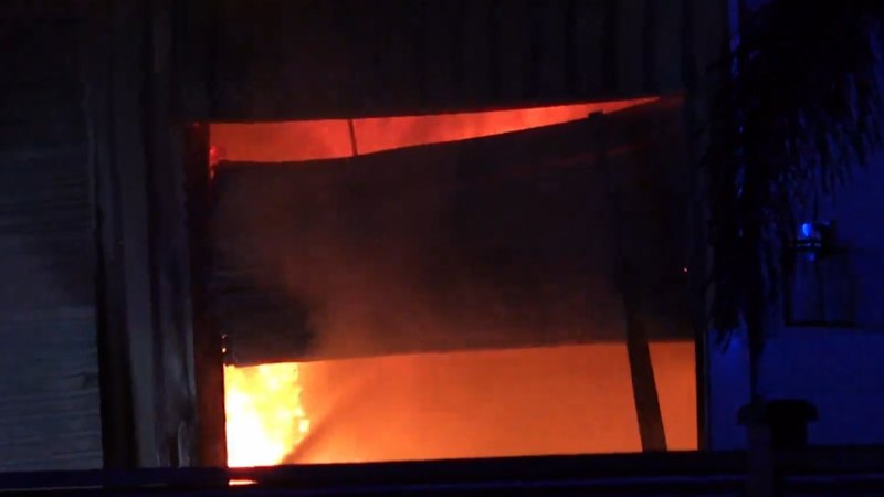 Gold Coast boat shed goes up in flames
