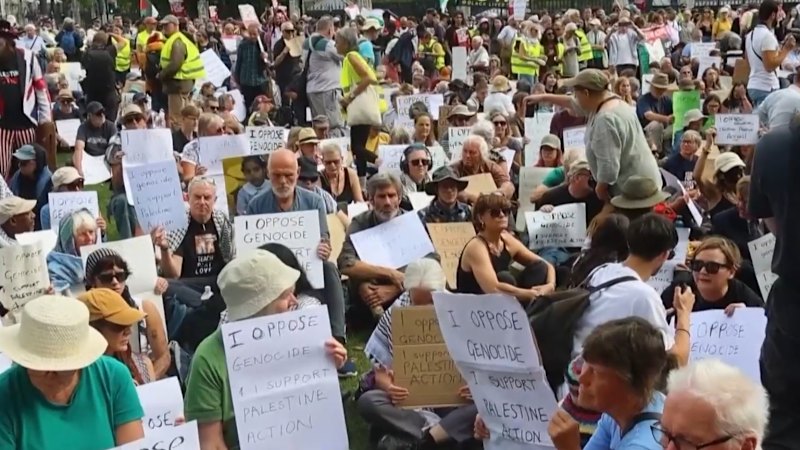 Hundreds arrested at London protest supporting banned group Palestine Action