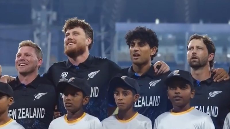Black Caps in hysterics over anthem gaffe