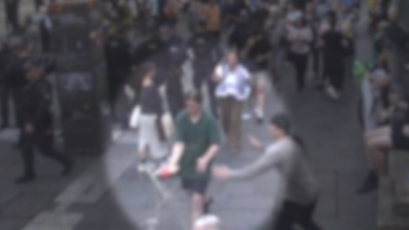 Projectile coke bottle sparked protest mayhem