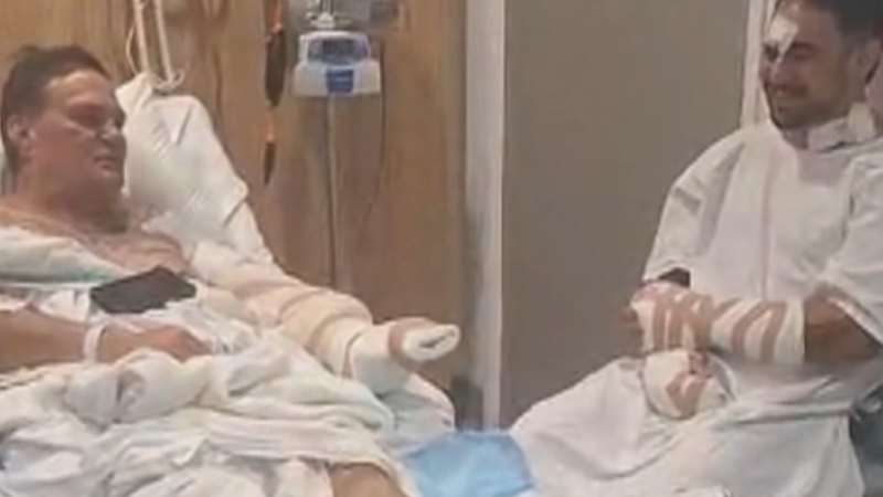 Exclusive footage shows the moment a violent brawl breaks out in Western Sydney street