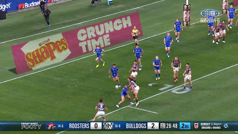 Hugo Savala sets up try for Billy Smith as Roosters play continues