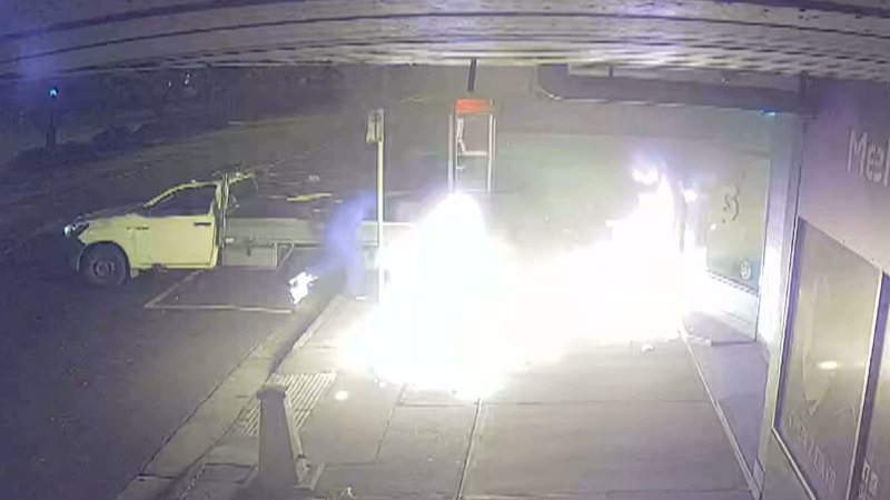 Alleged arsonist sets himself on fire