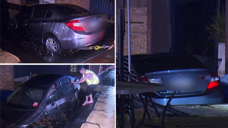 Car plunges into Perth swimming pool