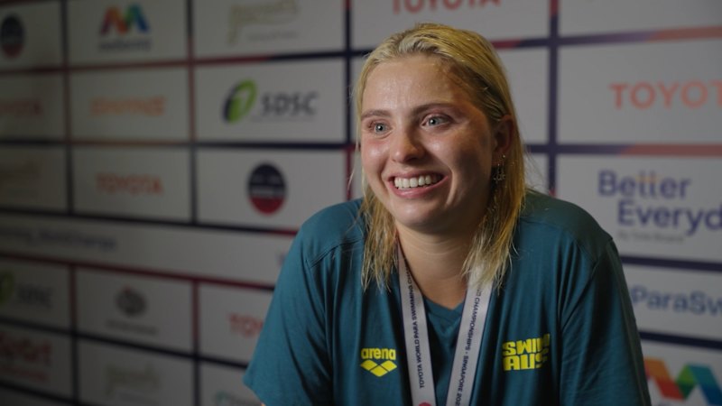 Video: Leary Reflects on Golden Swim