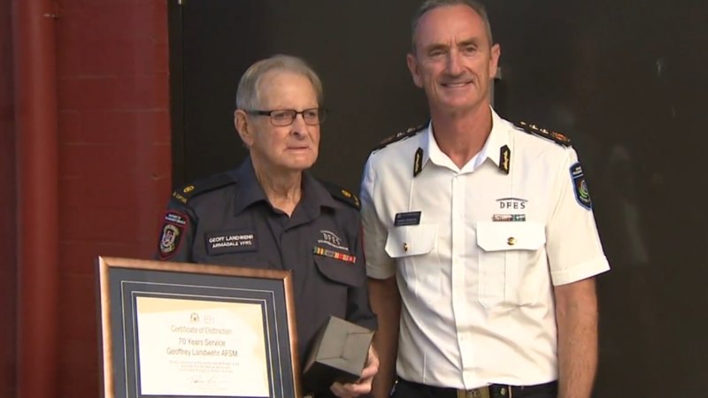 One of WA’s longest-serving volunteer firefighters awarded new medal