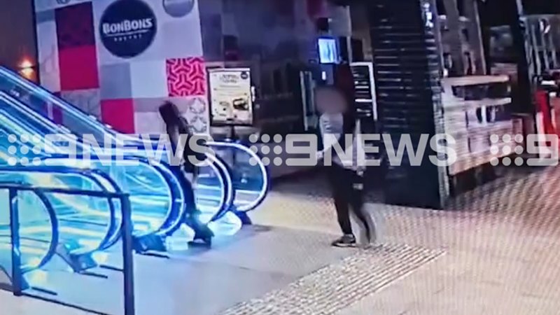 Chilling footage shows brazen stabbing in Melbourne shopping centre