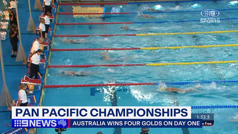 Lani Pallister wins gold and silver on day one of the Pan Pacific Championships