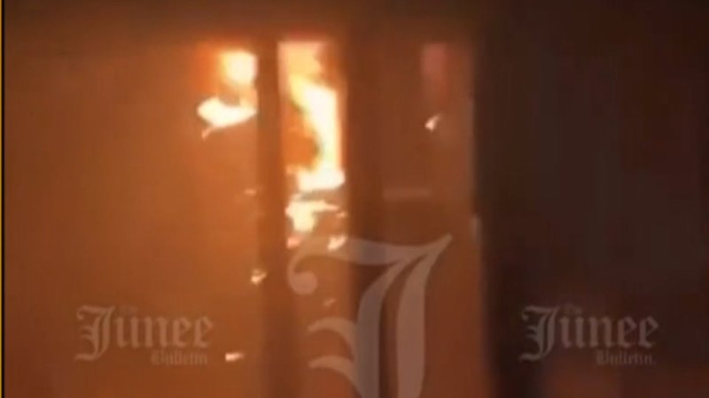 Teen arrested after school office set on fire