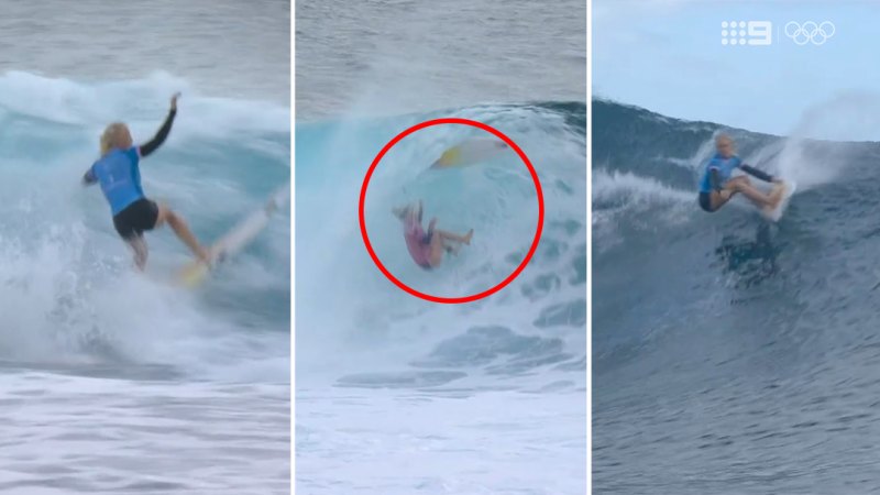Wipeouts galore as women's surfing final goes down to the wire