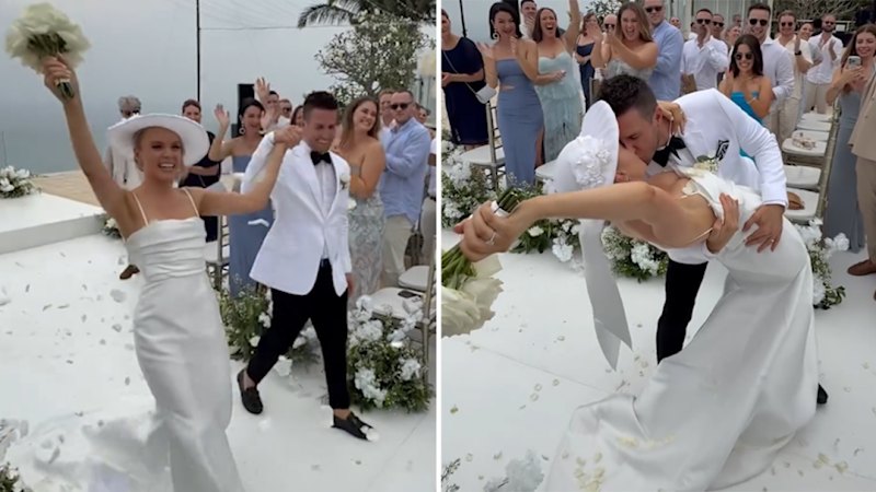 Nine reporter Hannah Sinclair ties the knot in Bali