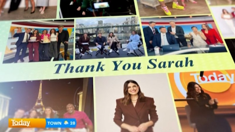 Today farewells departing host Sarah Abo with a tribute