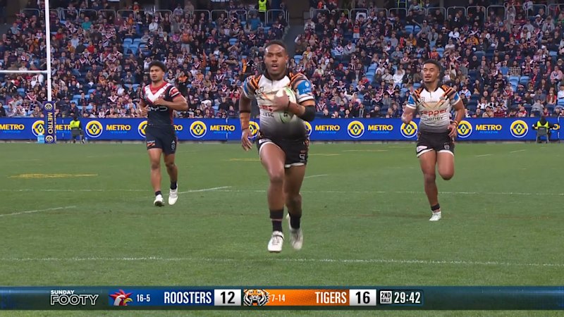 Tigers regain the lead as Solomone Saukuru finishes after spine play